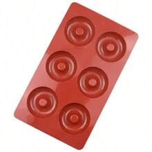1 Máy Tính 6 Khoang Tặng Khuôn Bánh Khuôn Khuôn Thạch Rỗng Khuôn Tròn Bánh Khuôn - Gạch đỏ - Xem 3