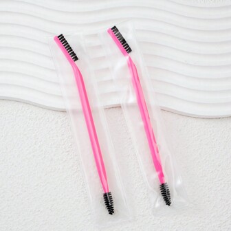 1支装清新化妆刷，适合初学者，便携式双头眉刷和螺旋睫毛刷，可清晰勾勒眉形并精准修剪，也可作眼影刷使用。