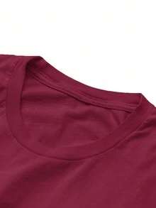 Men T-Shirts - 酒紅色 - 查看 4