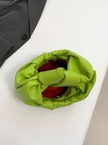 Fashionable Simple Pleated Cloud Handbag, New Versatile Shoulder/Underarm Bag - Green - View 9