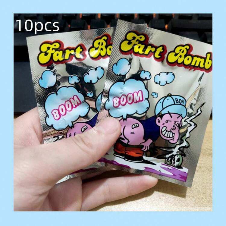 10入組臭袋惡作劇炸彈，惡作劇屁彈禮物，臭袋玩笑，臭彈袋 - 彩色 - 查看 12