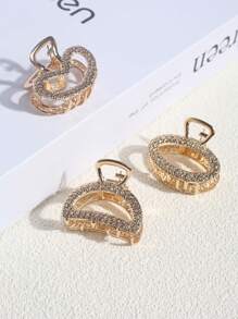 5 szt. Minimalistyczne wysokiej jakości metalowe spinki do włosów do wysokiego kucyka, tył głowy, modne spinki do włosów i akcesoria do włosów na cały mecz - Złoto - Zobacz 3