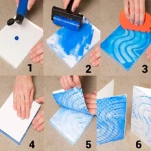 Gelli Plate With Brayer For Monoprinting Mixed Media Arts And Crafts Resin Gel Printing Printmaking For Cardmaking - Clear - View 5