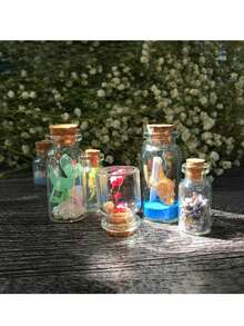 10pcs Mini Clear Glass Bottles With Corks For Perfume, Aromatherapy, Essential Oils, And DIY Craft Projects, Also Great For Wedding Gift, 10ml - Transparent - View 8