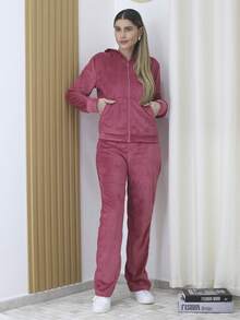 Women Two-Piece Outfits - Rusty Rose - View 4