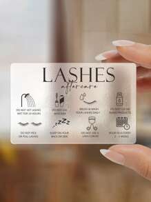 52 Sheets Transparent Plastic Eyelash Pad, Styling Lash Card, Lash Extension Supplies, PVC Cards, Waterproof (8.5*5.4cm) Back To School,Back To School,School Supplies