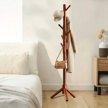 Perchero de madera independiente, creativo mueble colgador de ropa, perchero de secado para dormitorio - Multicolor - Ver 1