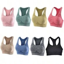 Breathable Push Up Sports Bra Women Fitness Yoga Vest Running Fitness Wear--0652 - Xám - Xem 1