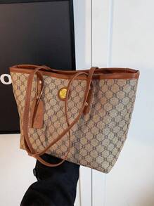 Advanced Sense Big Bag 2024 New Luxury Handbag Shoulder Bag Large Capacity Office Clown Handbag - Multicolor - View 3