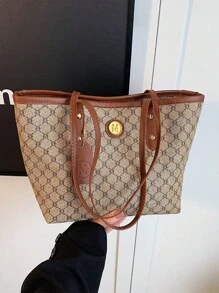 Advanced Sense Big Bag 2024 New Luxury Handbag Shoulder Bag Large Capacity Office Clown Handbag - Multicolor - View 4