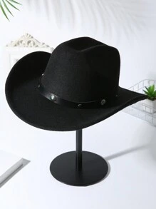 1頂中性裝飾波西米亞牛仔女帽，柔軟呢料沙灘帽，拱形吉茲帽，巴拿馬式遮陽帽，派對牛仔帽，牛仔女帽 - 多色3 - 查看 8