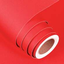 1卷加厚磨砂白色、黑色、红色、黄色、粉色、蓝色、绿色、米色纯色，现代简约风格，适用于家庭装饰、厨房橱柜、桌子、椅子、房间背景、家庭装修、DIY、防水、防污、易清洁、自粘、可撕可贴壁纸、墙贴、壁纸墙贴、装修贴纸可撕墙板、墙纸、壁纸、春季装饰用品刷新您的家、拉玛装饰贴纸房间装饰墙面装饰 - 彩色 - 查看 27