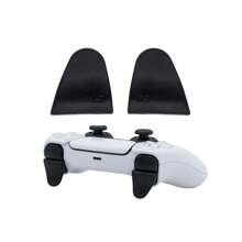 R2 L2 Dual Trigger Extender Key Enhancement Lengthened Button Part Compatible With PS 5 Playstation 5 Controller - L2 R2 Trigger Button Extenders - Black - View 4