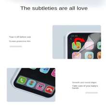 儿童仿真手机玩具带灯光和音乐，益智礼物，（不含电池） - 彩色 - 查看 8