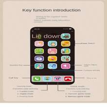 儿童仿真手机玩具带灯光和音乐，益智礼物，（不含电池） - 彩色 - 查看 7