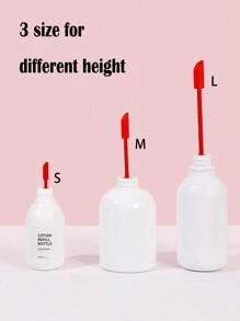 3pcs Silicone Make-Up Scoop For Liquid Foundation Bottle - Red - View 3