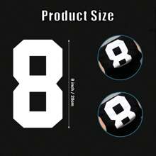 Heat Transfer Numbers 0 To 9 Jersey Numbers Soft Iron On Numbers For Team Uniform Sports T Shirt Football Basketball Baseball,Number Iron On Decals Patches DIY Craft Clothing Decor (8 Inch-White)