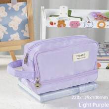 1 hộp đựng bút cỡ lớn hình bánh Macaron, túi đựng văn phòng phẩm INS, túi đựng bút cầm tay di động, túi đựng mỹ phẩm, dành cho thanh thiếu niên, văn phòng phẩm và đồ dùng học tập, chuẩn bị cho năm học mới, đồ dùng học tập, hộp đựng bút, cặp sách. - #B2 Tím - Xem 8