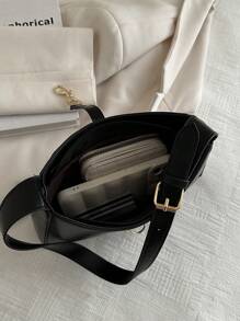Minimalist Crescent Underarm Bag, Shoulder Bag, Women's Stylish Handbag & Purse For Commuter