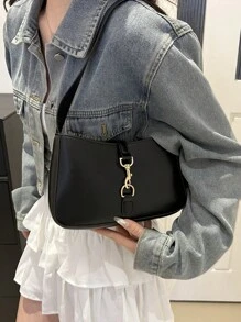 Minimalist Crescent Underarm Bag, Shoulder Bag, Women's Stylish Handbag & Purse For Commuter