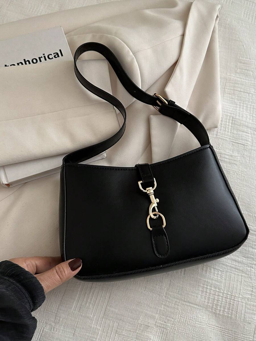 Minimalist Crescent Underarm Bag, Shoulder Bag, Women's Stylish Handbag & Purse For Commuter