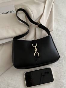 Minimalist Crescent Underarm Bag, Shoulder Bag, Women's Stylish Handbag & Purse For Commuter