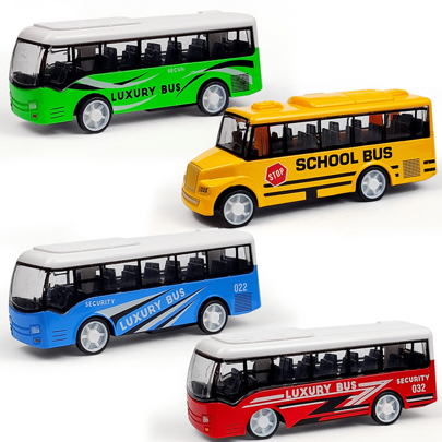 Een geschenk van een model van een legeringsbus, taartversiering, voertuigcollectie, bureauversiering, vakantiecadeaus, voertuigliefhebbers, zandspel, modelversiering, terug naar school