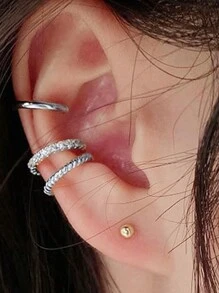 Aretes de oreja para mujeres sin perforaciones, pendientes de aro dorados enchapados en oro para orejas no perforadas, pendientes de cartucho con clip, pendientes falsos sin peso