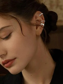 Aretes de oreja para mujeres sin perforaciones, pendientes de aro dorados enchapados en oro para orejas no perforadas, pendientes de cartucho con clip, pendientes falsos sin peso