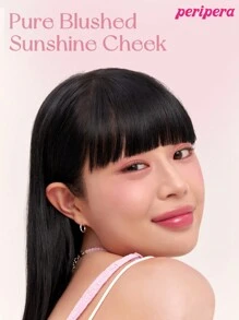 K-Beauty Peripera Single Blush Palette, Matte Powder Blush, Fine Texture, Non-Clumping, Long-Lasting, Multi-Purpose Makeup Palette, Bare-Faced, Face Makeup, Korean Cosmetics, 4.2g - #12 Sunny Pink - View 3