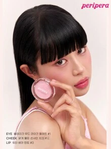 K-Beauty Peripera Single Blush Palette, Matte Powder Blush, Fine Texture, Non-Clumping, Long-Lasting, Multi-Purpose Makeup Palette, Bare-Faced, Face Makeup, Korean Cosmetics, 4.2g - #12 Sunny Pink - View 5