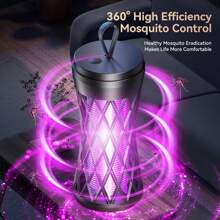 Eliminate Mosquitoes & Insects Instantly - USB Electric Mosquito Light Outdoor Camping Repellent With Wall/Desktop Mount, Purple LED Light - Multicolor - View 2