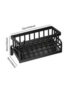 Multi Functional Kitchen Storage Rack, 1 Sink Sponge Drain Rack, Can Hang Cleaning Cloth, ABS Plastic Material, Can Store Cleaning Tools, Organize Sink Countertops, Optimize Storage Space, Kitchen, Shower Room, Practical Small Gifts For Friends, Wives, And Parents