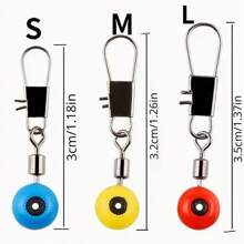 50pcs Fishing Space Bean Connector Type B Swivel Ring Fishing Rod Belly Float Seat Connector Accessories