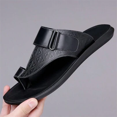 2024 New Summer Men's Outdoor Slippers, Fashionable And Casual Soft-Soled Anti-Slip Beach Flip-Flops
