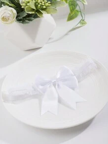 1pc Fashionable White Leg Chain, Lace Royal Wedding Bridal Bridesmaid Bowknot Sexy Costume Garter Thigh Chain Valentine's Day - White - View 2