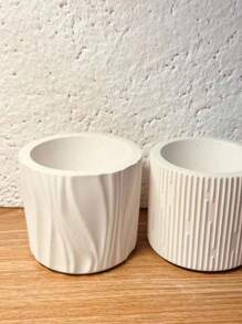 1 pieza Taza de aromaterapia de yeso/concreto DIY con moldes de silicona para almacenamiento de yeso y acabado espejo, decoración creativa