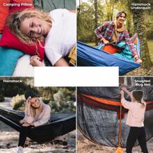 Camping Hammock - Camping Essentials, Portable Hammock W/Tree Straps, Single Or Double Hammock For Outside, Hiking, And Travel