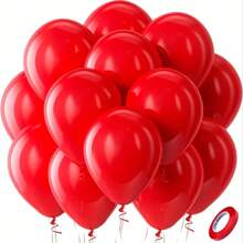 20/30/40/50pcs, 12 Inches, Matte Hot Pink Black Red White Blue Green Latex Helium Quality Balloons, Birthday Graduation, Wedding, Bride, Single Party Decoration (With Ribbons),Christmas - 12inch 10pcs - View 17