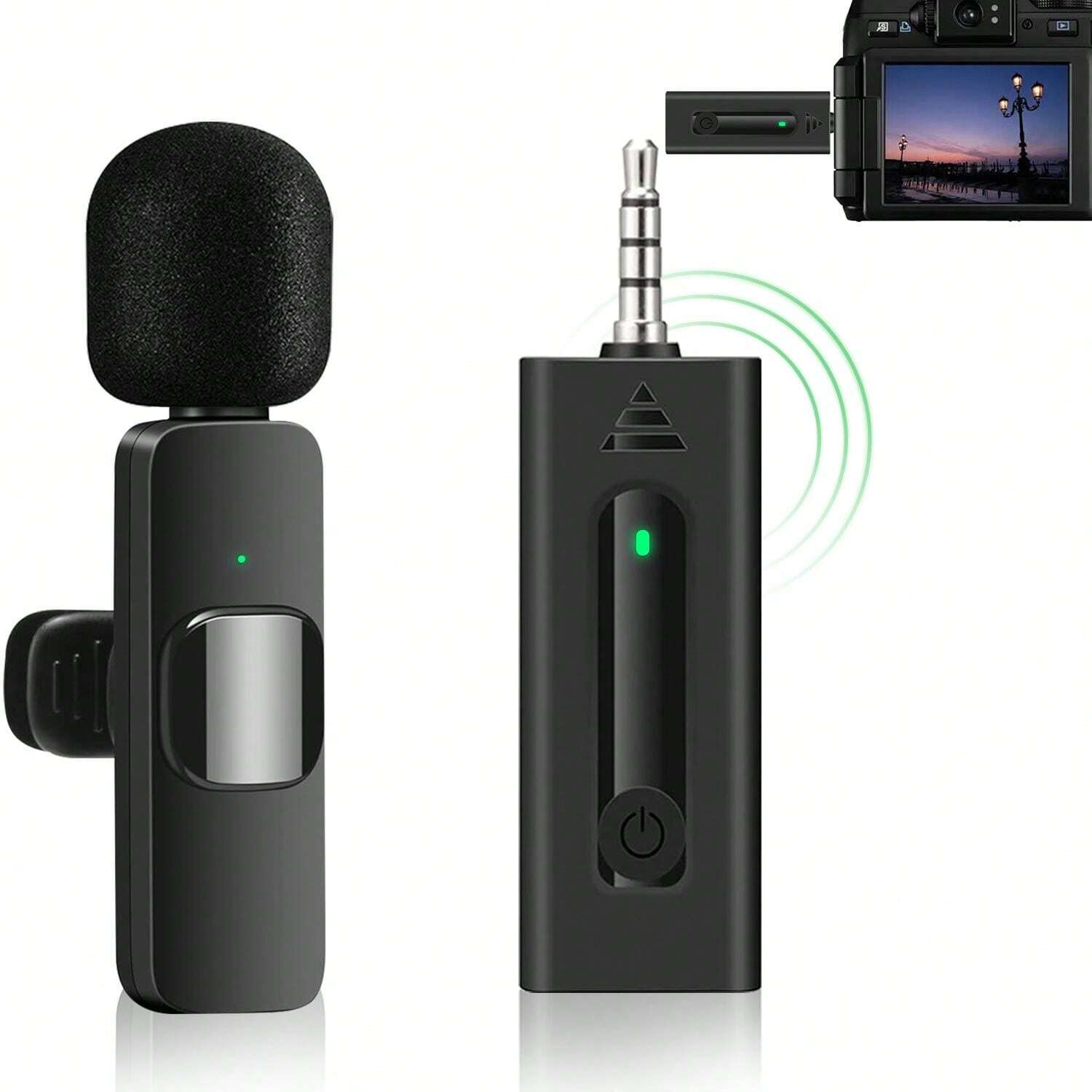 Wireless Lavalier Microphone Compatible With Iphone IPad, With PlugPlay Omnidirectional