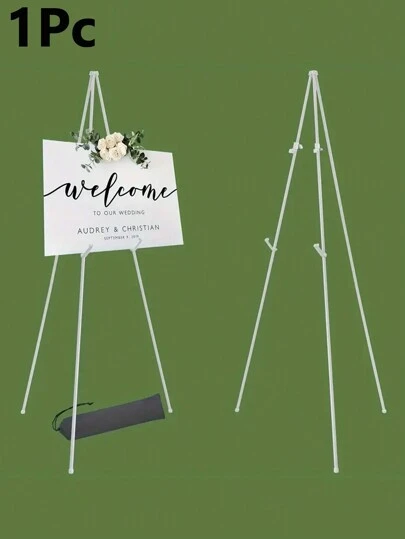 1pc 63" Easel Stand For Wedding Sign, Display Poster, Sign Poster Stand For Display, Display Easel Stand With Bag, Holds 5 Lbs,Easel Stand For Display, Foldable Portable Ground Easel For Wedding Banner And Poster Display Stand, Tabletop Easel Display Metal Tripod Best Gifts,Wedding Decor,Home Decor ,Room Decor Party Favors Bride Birthday Graduation Birthday Decorations Party Decorations Bachelorette