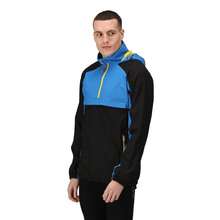 Regatta Mens Anorak Vintage Overhead Soft Shell Jacket (Black/Strong Blue) - Black/Strong Blue - View 3