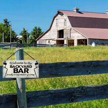 1pc "Welcome To The Backyard Bar Wooden Hanging Plaques Signs Gift Home Man Cave Bar Decoration - 1PC - View 7