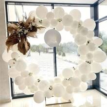 20/30/40/50pcs, 12 Inches, Matte Hot Pink Black Red White Blue Green Latex Helium Quality Balloons, Birthday Graduation, Wedding, Bride, Single Party Decoration (With Ribbons),Christmas - 12inch 10pcs - View 5