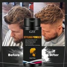 Polvo de textura de GZE - Polvo de cabello texturizante y mate para hombres - Productos de peinado, voluminizadores y estilizadores de cabello para volumen extra, control y agarre fuerte durante todo el día - Acabado mate y ondulado - 15g - Negro - Ver 2