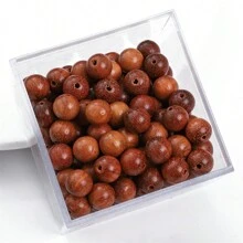 Cuentas de madera de 8mm de color café, cuentas sueltas adecuadas para hacer joyas DIY como pulseras, collares, aretes, cadenas de teléfonos móviles, rosarios, etc. -9 estilos para elegir