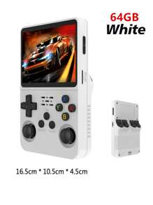 1 Máy Tính Màu Trắng R36S Retro Máy Chơi Game Cầm Tay Hệ Thống Linux Màn Hình IPS 3.5 Inch Máy Phát Video Di Động Bỏ Túi R35S 64GB Trò Chơi, Phiên Bản Tiếng Anh Máy Chơi Game Mini Di Động Nhỏ - trắng - Xem 3