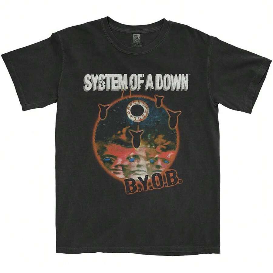 System Of A Down | Official Band T-Shirt | BYOB Classic - 48-Hour Fast Shipping!  - Black - View 1