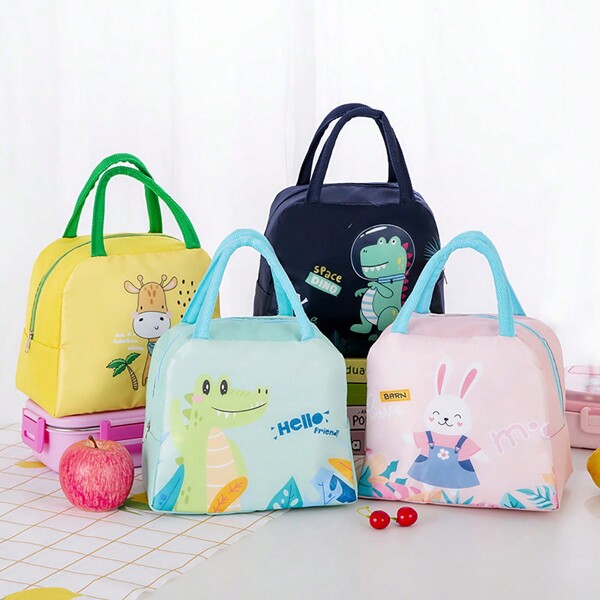 1 stuk Cartoon Lunchtas, Thermische Lunchtas, Corduroy Lunchtas, Lekvrije Geïsoleerde Zachte Grote Lunchkoeltas, Waterdichte Lunchbox, Cosmetische Tas, Reis Toilettas, Cosmetische Reistas, Make-up Opbergtas, Strand, Strandtas, Vakantie Essentieel, Schoolbenodigdheden, Reis Essentieel, Vrouwen, Universiteit, Studentenhuis, Badkamer, Lunchbox