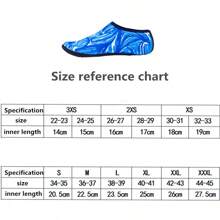  Water Shoes For Women Men Barefoot Quick-Dry Aqua Socks For Beach Swim Surf Yoga Exercise New Translucent Color Soles - Navy Blue - View 6
